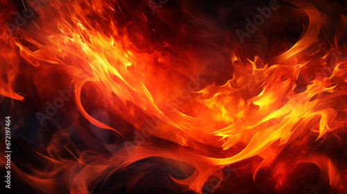Fondo de llamas de fuego. © ACG Visual