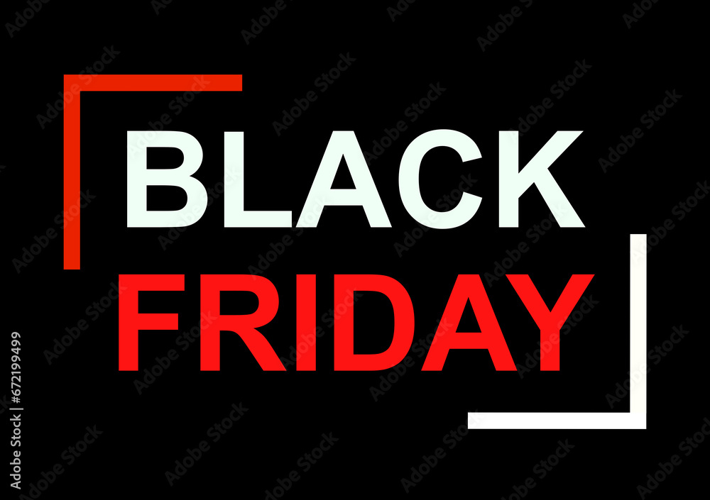 Black Friday event banner,  sales at good prices.