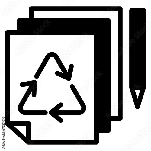 paper recycle dualtone icon