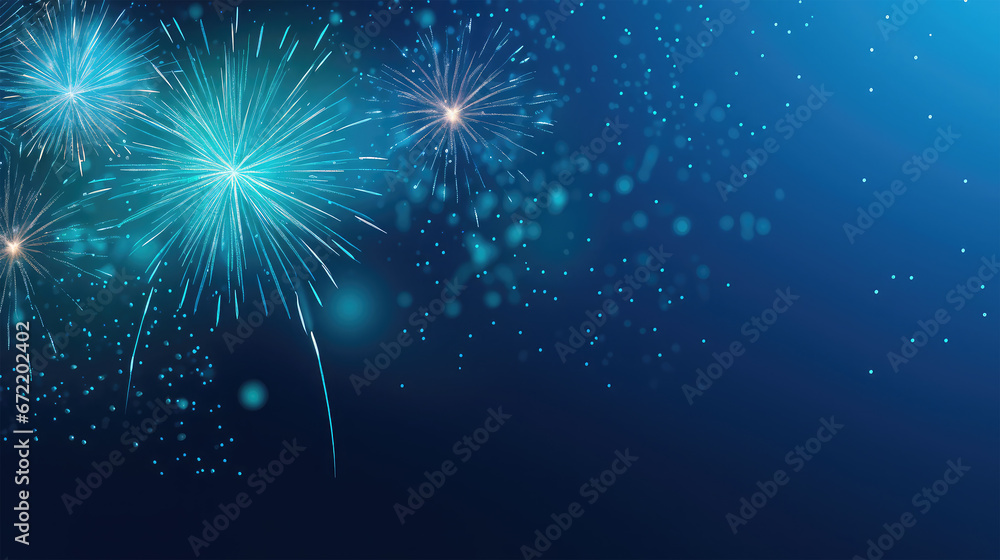Obraz premium fireworks on the sky background