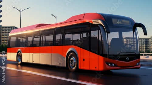 Electric bus, realistic