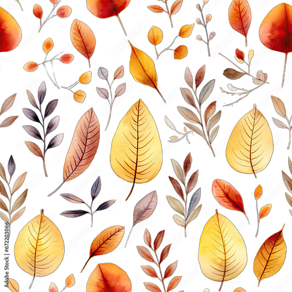 Obraz premium Seamless flowers illustration, created by AI.