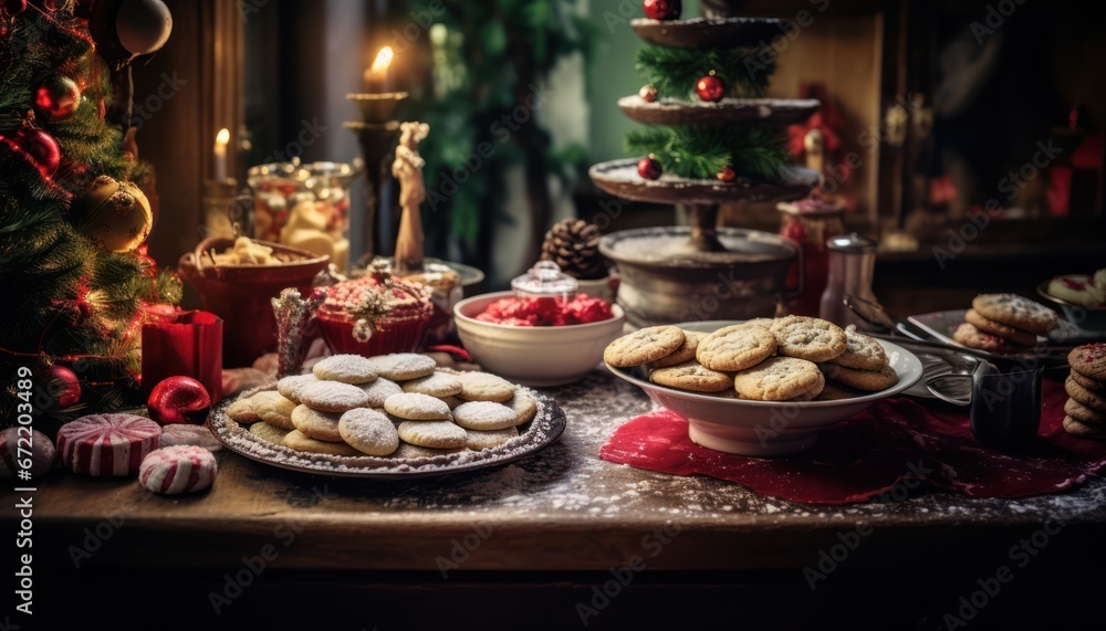 Photo of a Festive Display of Delicious Holiday Treats