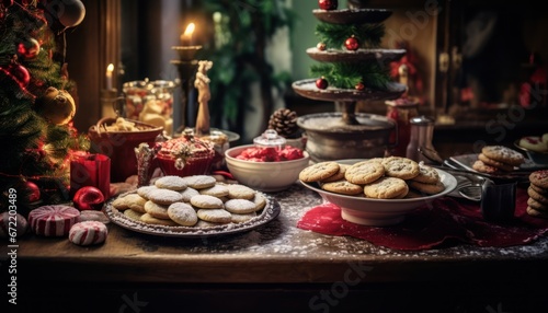 Photo of a Festive Display of Delicious Holiday Treats