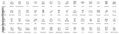 Office and coworking line icon. Vector illustration
