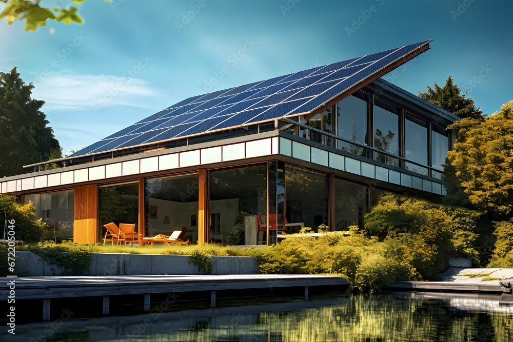 Obraz premium House with solar panels