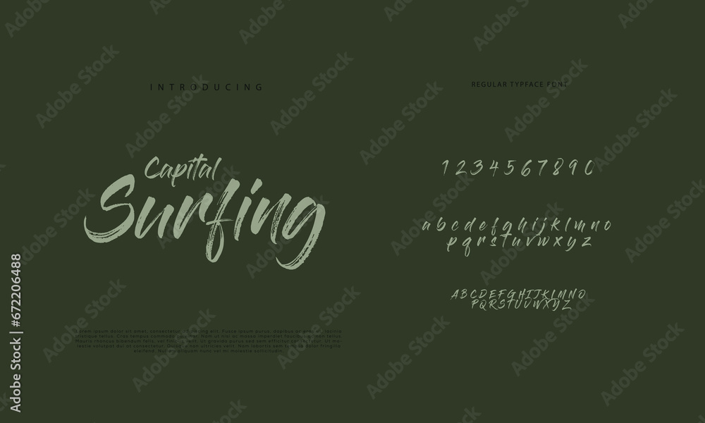 Best Alphabet Painting Paint Brush Beauty Script Logotype Font lettering handwritten