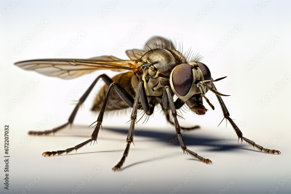 Macro shoot of big gadfly isolated on a white background. Macro shoot of big gadfly isolated on a white background.