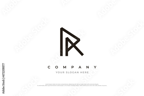 Minimal Letter PA Logo Design Vector