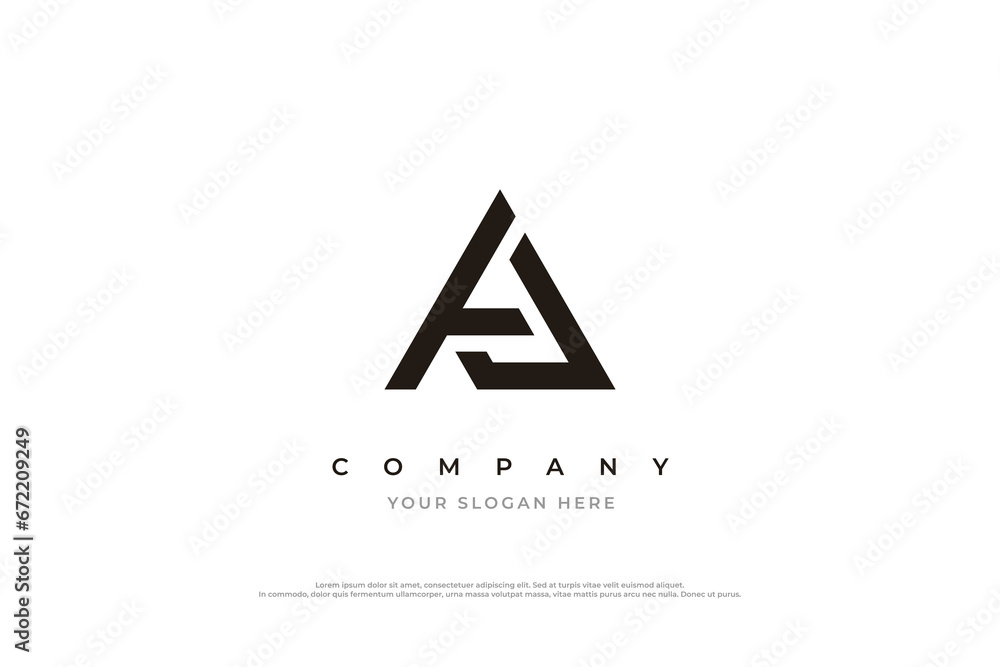 Initial Letter AJ Monogram Logo Design Vector Initial Letter AJ Monogram Logo Design Vector