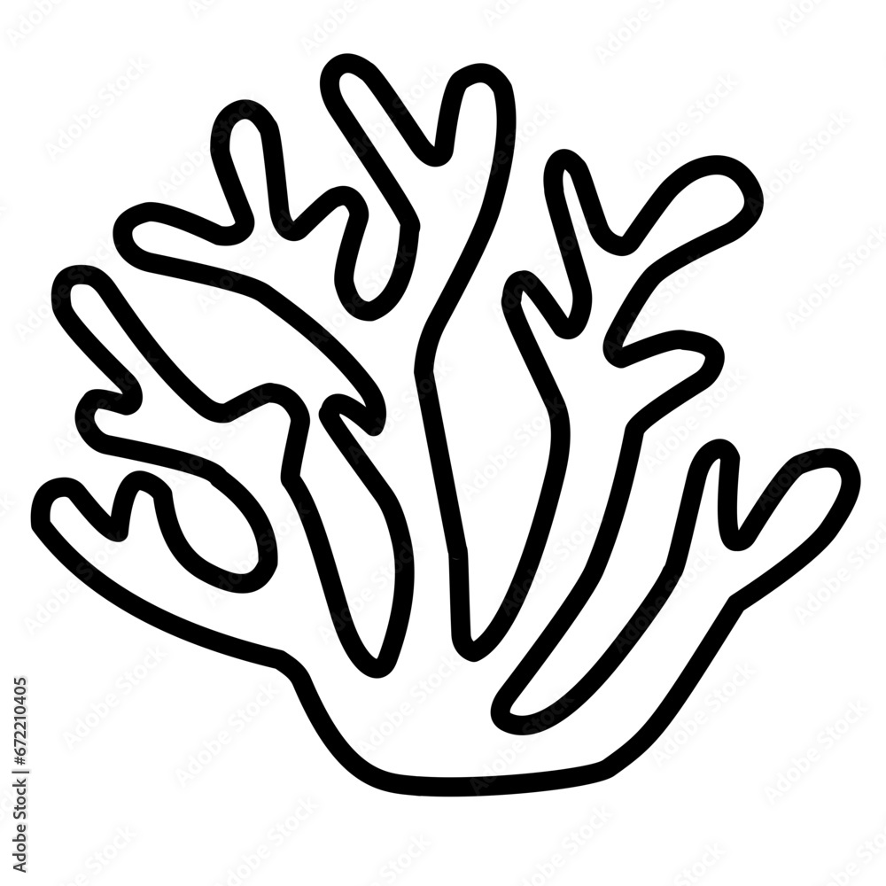 Obraz premium coral outline 