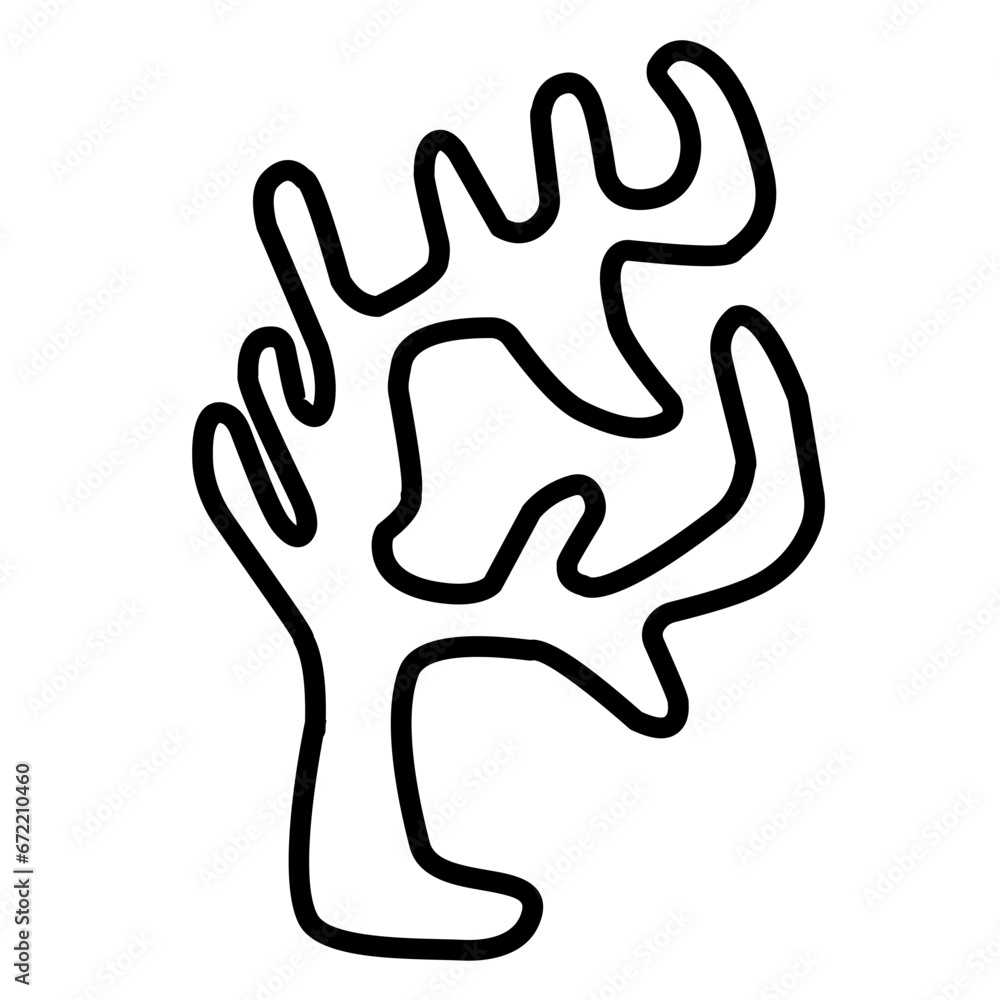 Obraz premium coral outline 