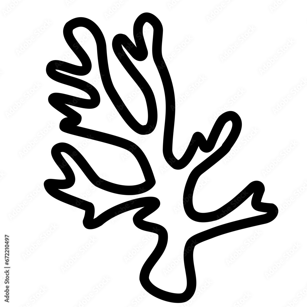 Obraz premium coral outline 