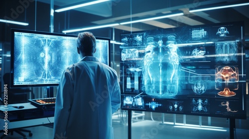 doctor looking at x ray generated by AI