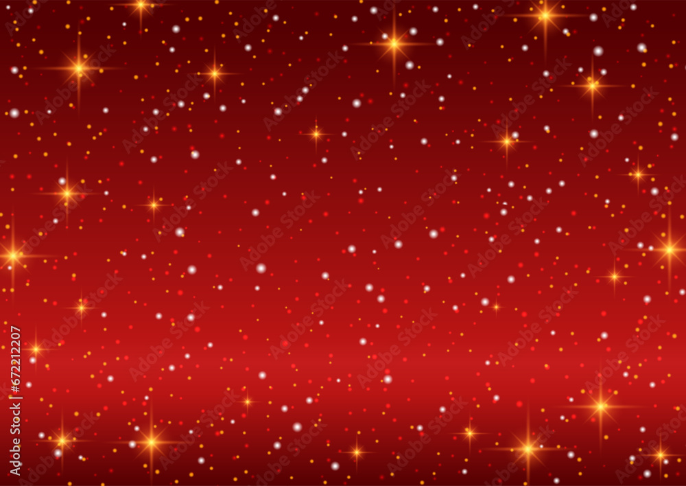 Christmas background with sparkling stars and snow design