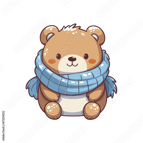 Winter bear vector clipart. Good for fashion fabrics, children’s clothing, T-shirts, postcards, email header, wallpaper, banner, events, covers, advertising, and more.