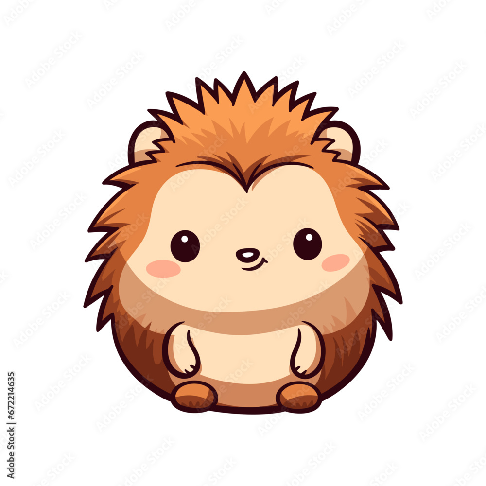 Hedgehog vector clipart. Good for fashion fabrics, children’s clothing, T-shirts, postcards, email header, wallpaper, banner, events, covers, advertising, and more.