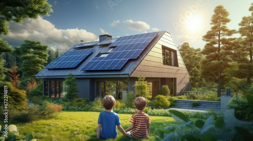 children and their eco friendly house