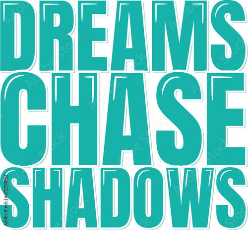 Enchanting lettering vector design symbolizing the pursuit of dreams and overcoming obstacles