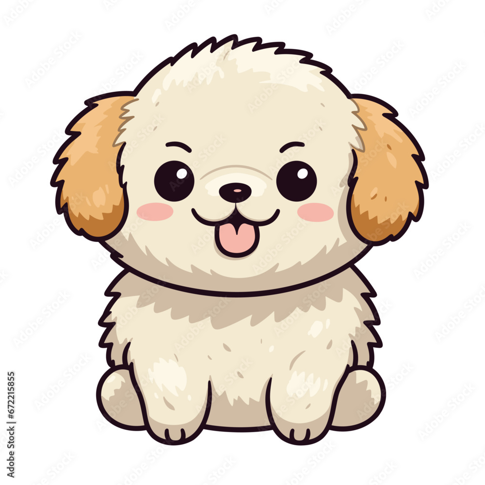 Cute dog vector clipart. Good for fashion fabrics, children’s clothing, T-shirts, postcards, email header, wallpaper, banner, events, covers, advertising, and more.