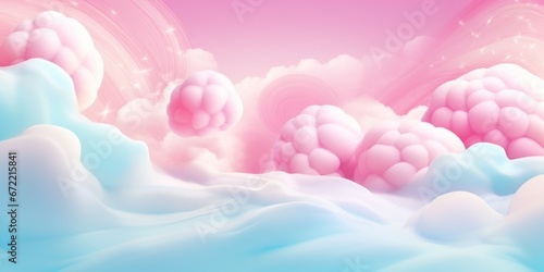 Abstract illustration of cotton candy. 