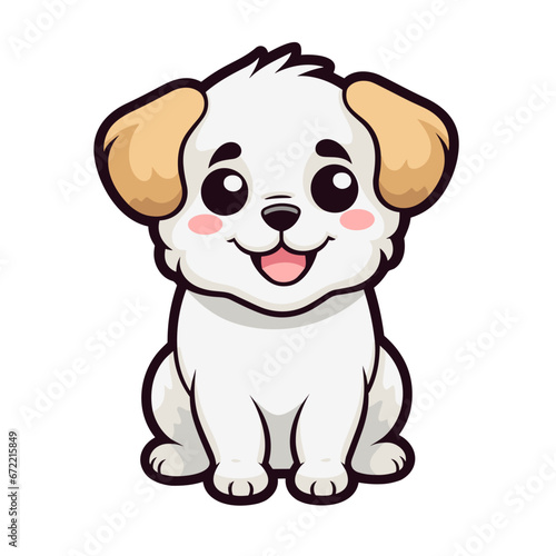 Cute dog vector clipart. Good for fashion fabrics  children   s clothing  T-shirts  postcards  email header  wallpaper  banner  events  covers  advertising  and more.