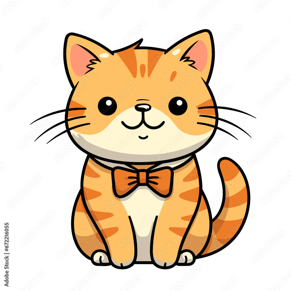 Ginger cat vector clipart. Good for fashion fabrics, children’s clothing, T-shirts, postcards, email header, wallpaper, banner, events, covers, advertising, and more.