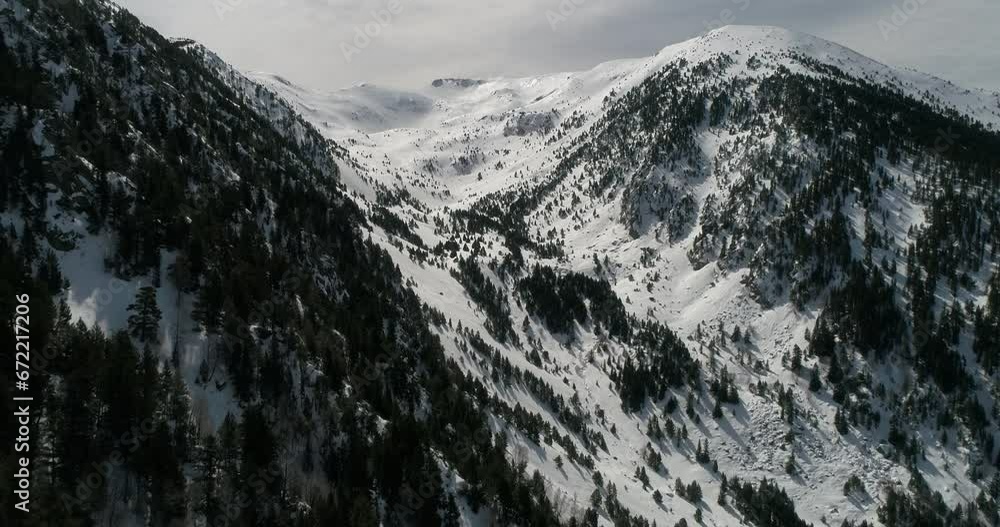 Aerial view of Andorra la Vella, the capital of Andorra, in the Pyrenees mountains between France and Spain. Winter. Aerial view of Andorra la Vella, the capital of Andorra, in the Pyrenees mountains between France and Spain. Winter.