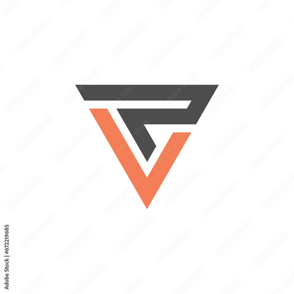 abstract letter pl triangle line geometric design logo vector abstract letter pl triangle line geometric design logo vector