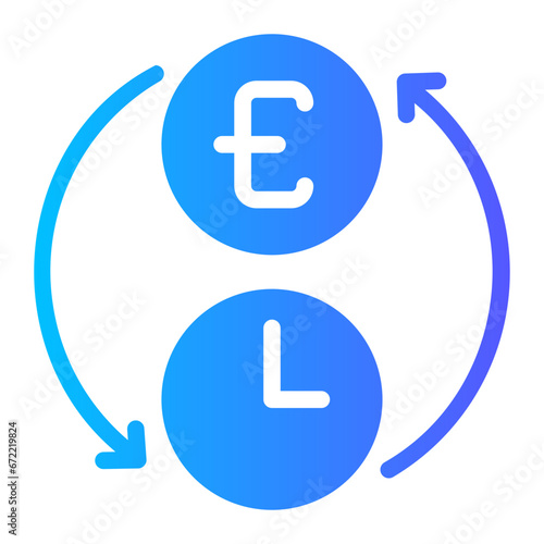 time is money gradient icon