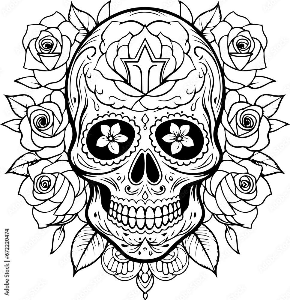 rose sugar skull rose sugar skull