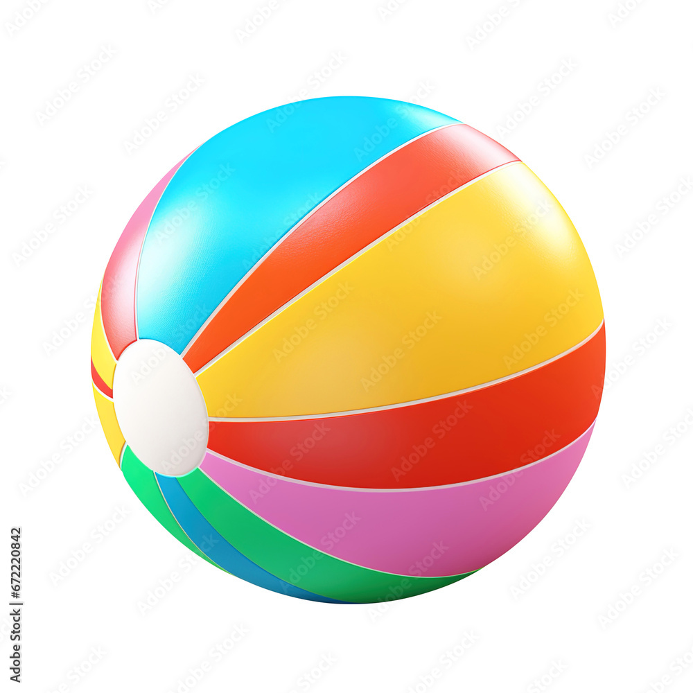 beach ball isolated on transparent background Remove png, Clipping Path