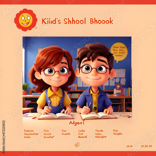 kids book cover page design