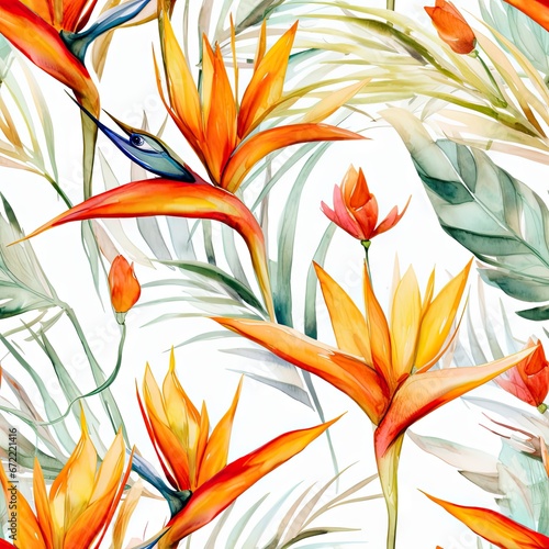 Seamless flowers illustration  created by AI.