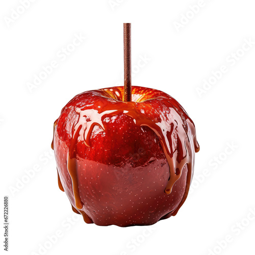 Candy Caramel Apple isolated on transparent background