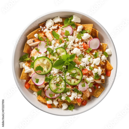 Chilaquiles isolated on transparent background