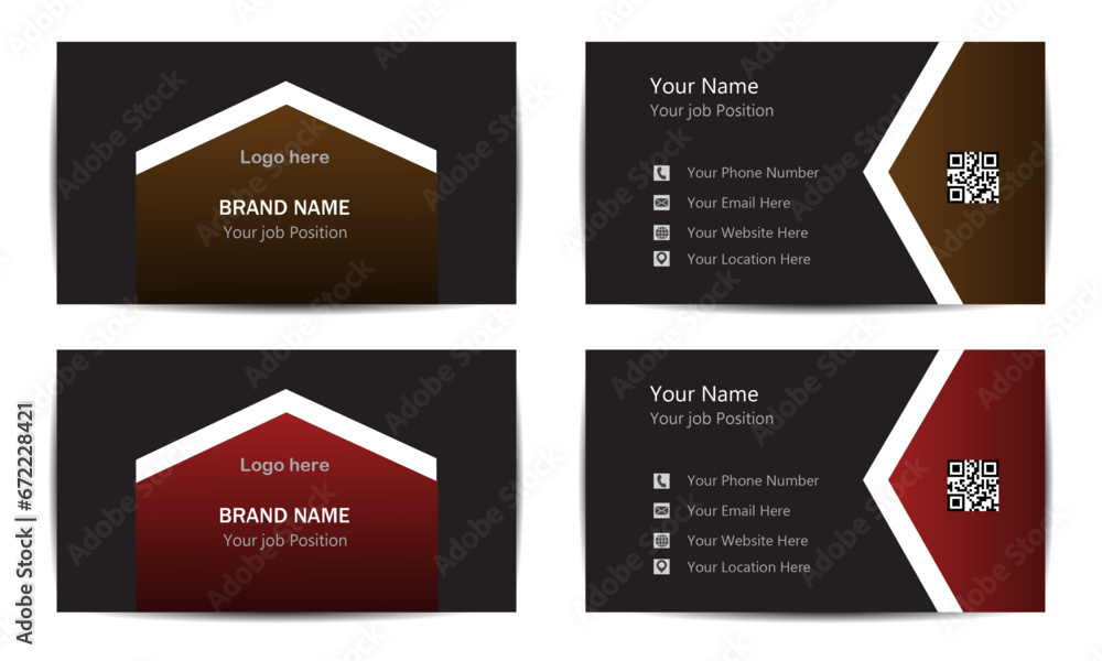 set of business cards, template, design, set of cards vector, set of cards