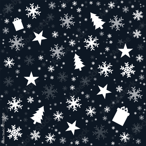 Wallpaper Mural abstract pastel paper cut illustration of winter landscape with cloud.Winter mountain Christmas landscape and snowflake.Cartoon Santa Claus character,clouds.snow scene backgroun.postal card.landscape. Torontodigital.ca