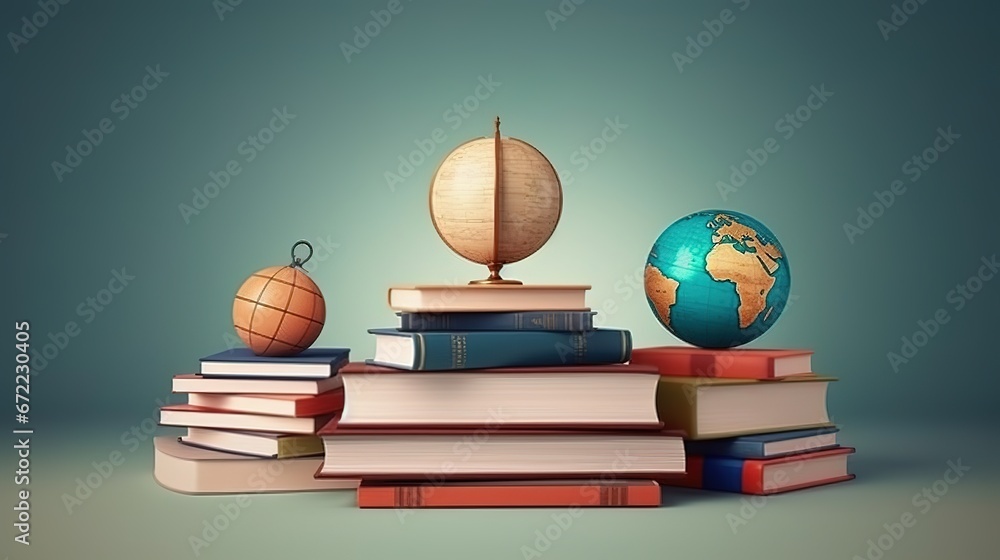 custom made wallpaper toronto digitalInternational Student Day cartoon illustration.AI generated.