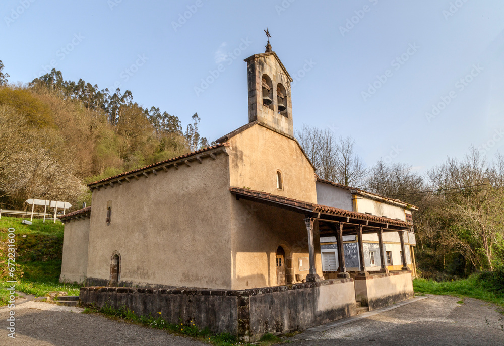 Romanesque church of San Juan de Viñón (12th century). Cabranes, Asturias, Spain.