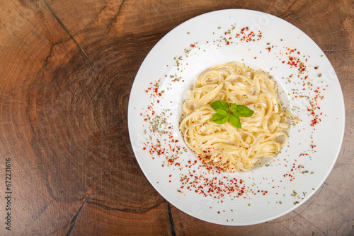 Delicious Italian pasta, Spaghetti, Fettuccine, Macaroni, Fusilli, Bow ties, Penne