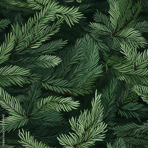 seamless pattern with fir branches © Sabina Gahramanova