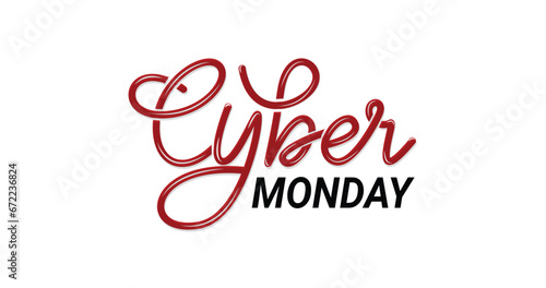 Cyber Monday Handwriting text calligraphy. Great for promotions, campaigns, events, and celebrations. Vector illustration