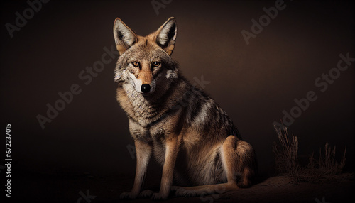 portrait of a coyote