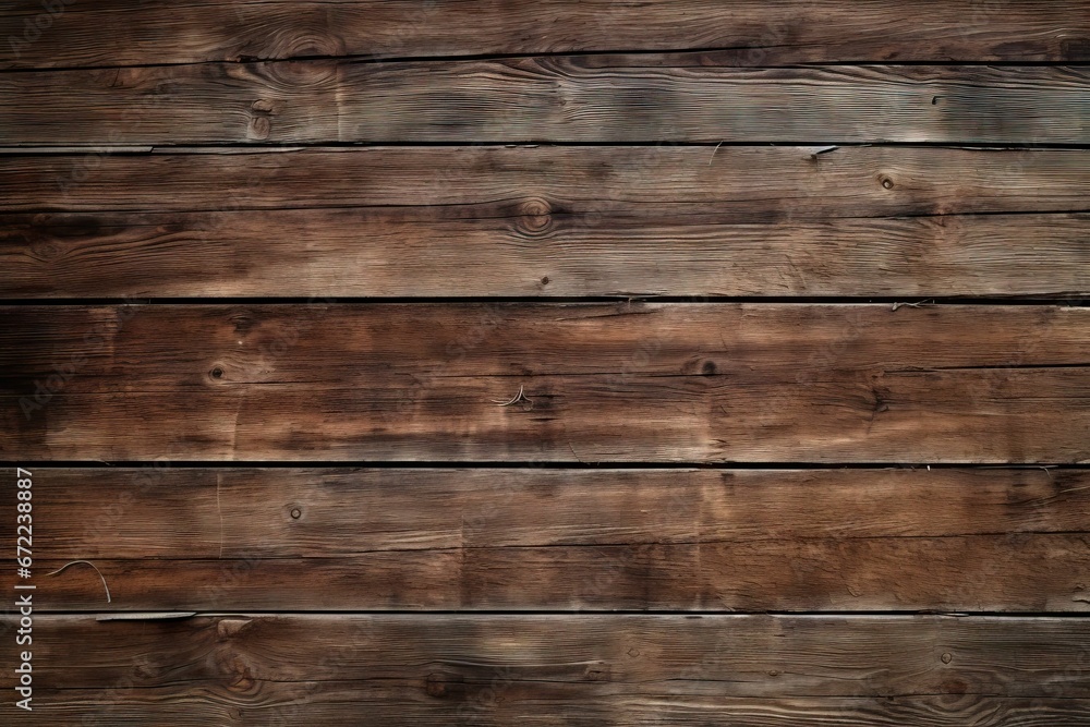 Naklejka premium AI generated illustration of a close-up of a wood board surface with aged and weathered colors