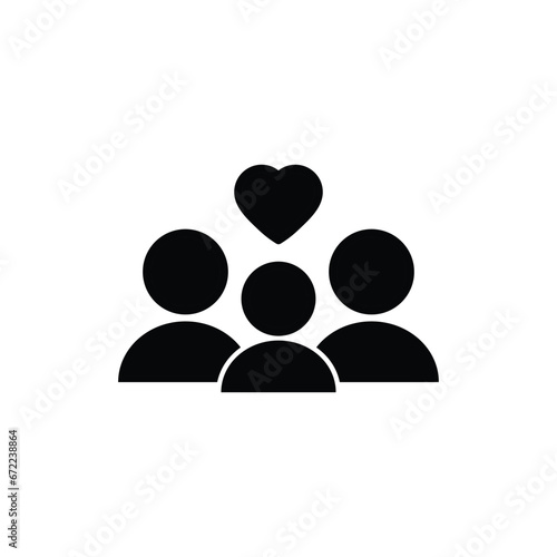 Family icon vector, happy family sign