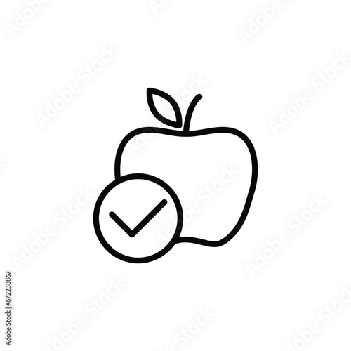 Wallpaper Mural apple icon vector diet sign Torontodigital.ca