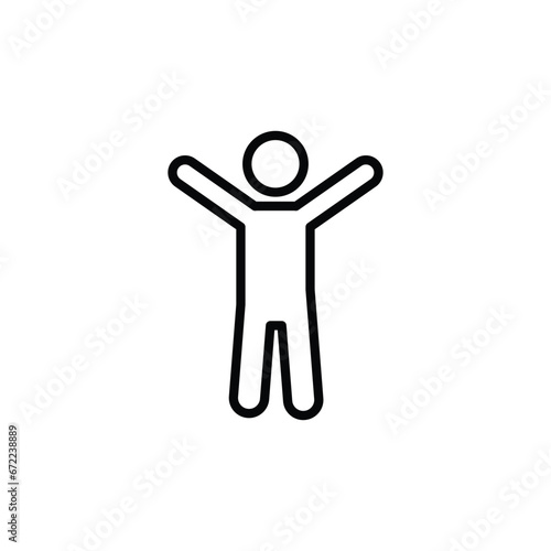 people hands up vector icon man with raised arms hands 