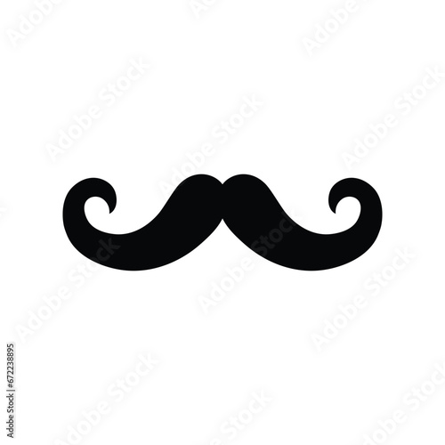  mustache icon  vector barber sign 
