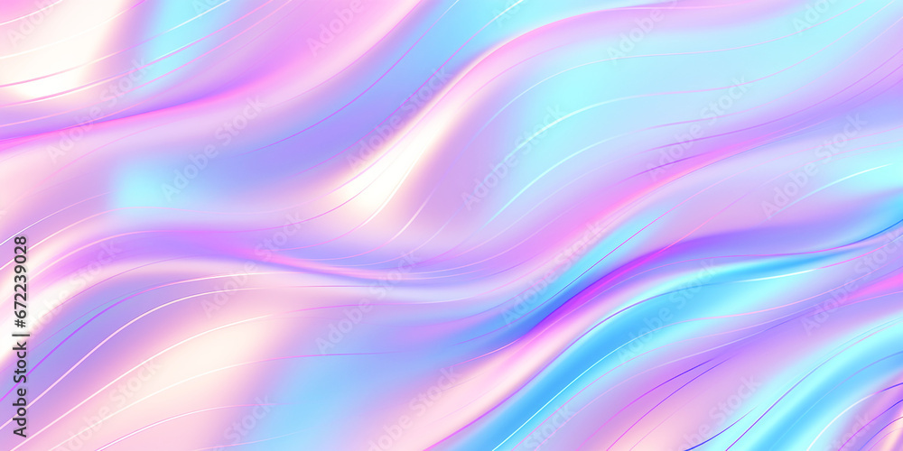 Obraz premium wavy abstract background in holographic tone. Generative Ai.